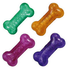 KONG Squeezz Crackle Bone Жувальна іграшка для собак Хрустка Кісточка