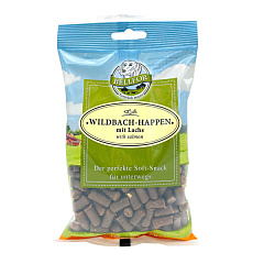 Беззерновые мягкие лакомства для собак Мясная закуска с Лососем Bellfor Wildbach-Happen Salmon Беззерновые мягкие лакомства для собак Мясная закуска с Лососем Bellfor Wildbach-Happen Salmon
