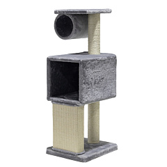 Когтеточка для кошек с домиком, дряпалкой и туннелем Fina Nobby
