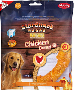 Лакомства для чистки зубов собак Жевательный Пончик из Курицы Nobby StarSnack Dental BBQ Chicken Donut Лакомства для чистки зубов собак Жевательный Пончик из Курицы Nobby StarSnack Dental BBQ Chicken Donut