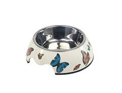 Антискользящая меламиновая миска для собак Бабочки Butterfly Nobby