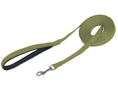 Длинный поводок для собак с классическим карабином и ручкой на подкладке Flat Leash Nobby Длинный поводок для собак с классическим карабином и ручкой на подкладке Flat Leash Nobby