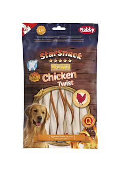 Ласощі для чищення зубів собак Паличка з Курки Nobby StarSnack Dental BBQ Chicken Twist