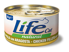 Консерва для кішок Куряче Філе з Омарами Life Cat Natural Chicken Fillets & Lobster