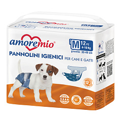 Універсальні памперси для собак вагою 4-10 кг Amoremio Universal Dog Diapers M