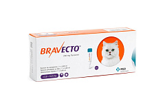Антипаразитарні краплі для котів вагою 2,8-6,25 кг від бліх, москітів та кліщів Бравекто Спот-он MSD Animal Health Bravecto