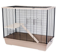 Складана триповерхова клітина для гризуна з дерев'яними полицями та годівницями Freddie Wood G223 Inter-Zoo
