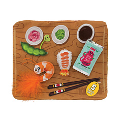 KONG Cat Pull-A-Partz Sushi Разивающая игрушка для кота Интерактивная Суши-доска с кошачьей мятой
