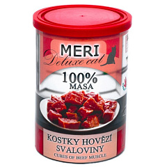 Консервоване м'ясо для котів Яловичина без кісток FALCO MERI Deluxe Cat 100% Meat Cubes Beef Muscle