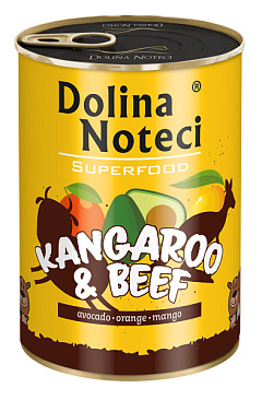 Беззернова консерва для собак з м'ясом Кенгуру та Яловичиною Dolina Noteci Superfood Kangaroo & Beef