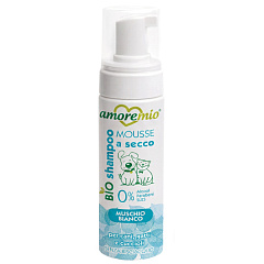 Сухий шампунь для собак та котів без спирту і SLES Білий Мускус Amoremio Green Dry BIO Shampoo White Musk