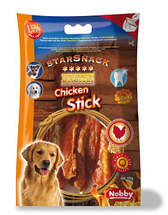 В'ялені ласощі для чистки зубів собак Курячі Палички Nobby StarSnack Dental BBQ Chicken Stick