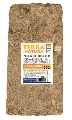 Наповнювач для тераріума Cубстрат для рептилій Кокосова стружка Terra Natura Coconut Chips Briquette Наповнювач для тераріума Cубстрат для рептилій Кокосова стружка Terra Natura Coconut Chips Briquette