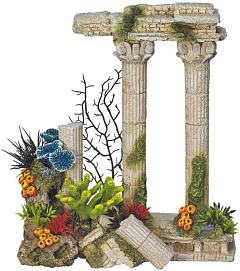 Декор для аквариума Колонны с баланусами и растениями Ancient Columns Aqua Ornaments Nobby