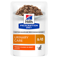 Вологий лікувальний корм з куркою для розчинення струвітних каменів у котів Hill's Prescription Diet s/d Urinary Care Chicken
