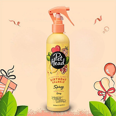 Лімітований спрей для собак з ароматом цукрової вати, персика та кокосу Pet Head Birthday Sparkle Spray