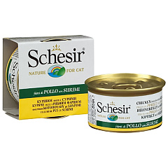 Консерва для котов в возрасте от 1 года Куриное филе с Сурими в желе Schesir Adult Cat Chicken Fillets & Surimi in Jelly Консерва для котов в возрасте от 1 года Куриное филе с Сурими в желе Schesir Adult Cat Chicken Fillets & Surimi in Jelly