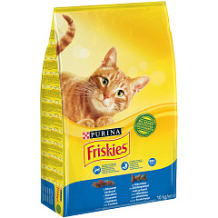 Сухой корм для кошек со вкусом лосося и овощей Purina Friskies Cat Adult with salmon and vegetables