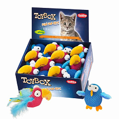 Мягкая игрушка для котов ToyBox Попугайчики с кошачьей мятой Catnip Soft Nobby