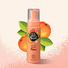 Быстроочищающий сухой шампунь для собак с ароматом персика Pet Head Quick Fix Foam No Rinse