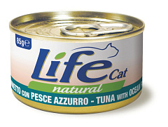 Консерва для кошек Тунец с Океанической Рыбой Life Cat Natural Tuna & Ocean Fish