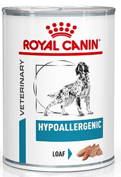 Лечебная консерва для взрослых собак при пищевой непереносимости и аллергии Royal Canin Veterinary Hypoallergenic Loaf