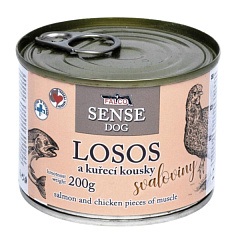Консервоване м'ясо для собак з чутливим травленням Лосось з Куркою FALCO SENSE DOG 100% Meat Salmon & Chicken