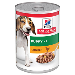 Консерва с курицей для щенков в возрасте до 12 месяцев Hill's Science Plan Puppy Chicken