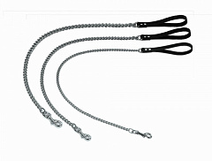 Металлический поводок-цепь с кожаной ручкой для собак Professional 110 Chain Leash Nobby