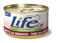 Консерва для кішок Тунець з Омарами Life Cat Natural Tuna & Lobster