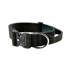 Твідовий широкий тактичний нашийник для собак з чутливою шкірою BullyBillows Tweed Combat Collar Handle 5 cm