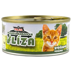 Консервированное мясо для котов Ассорти из Оленины FALCO LIZA Cat 100% Meat Venison