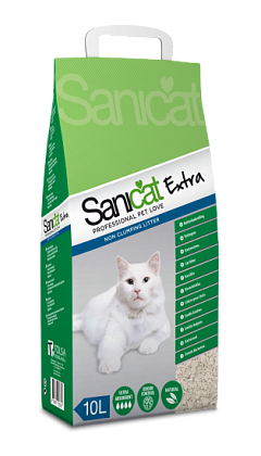 Наповнювач туалетів для кішок, що вбирає без запаху Sanicat Extra