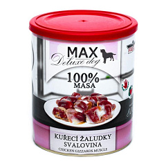 Консервоване м'ясо для собак Курячі Шлунки MAX Deluxe Dog 100% Meat Chicken Gizzards Muscle Консервоване м'ясо для собак Курячі Шлунки MAX Deluxe Dog 100% Meat Chicken Gizzards Muscle