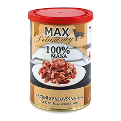 Консервированное мясо для собак Мясо Утки без костей FALCO MAX Deluxe Dog 100% Meat Duck Muscle
