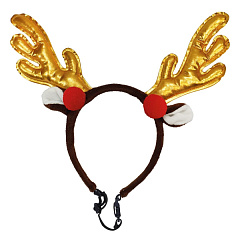 Новогодний обруч для собак Рожки Оленя Reindeer Christmas Dog Headband Nobby