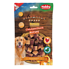 Протеиновые лакомства для собак Кубики с Уткой и Курицей Nobby StarSnack Extra Protein BBQ Chicken & Duck Bites