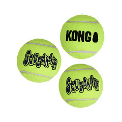KONG SqueakAir Balls Іграшка для собак з чутливими зубами Тенісні М'ячі з пищалкою