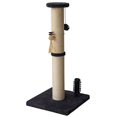 Когтеточка для кота Высокий столбик с игрушками и чесалкой Brush L Cat Scratching Nobby