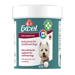 Мультивитаминный комплекс для взрослых собак маленьких пород 8in1 Excel Multi Vitamin Small Breed Мультивитаминный комплекс для взрослых собак маленьких пород 8in1 Excel Multi Vitamin Small Breed