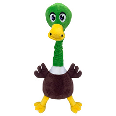 KONG Shakers Bobz Mallard М'яка іграшка для собак Пищача Качка Мулард з канатною шиєю