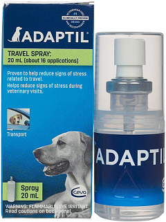 Заспокійливий спрей для зняття стресу у собак під час мандрівок Ceva Adaptil Travel Spray Dogs