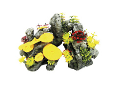 Декор для аквариума Коралл с жёлтыми морскими цветами Coral Reef Aqua Ornaments Nobby