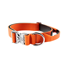 Тактический ошейник для собак с ручкой и платиновым рывковым замком BullyBillows Combat Collar Handle Platinum 4 cm