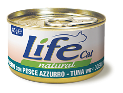 Консерва для кішок Тунець з Океанічною Рибою Life Cat Natural Tuna & Ocean Fish
