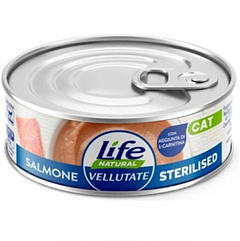 Консерва для стерилизованных кошек Лосось Life Cat Natural Vellutate Sterilised Salmon