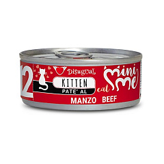 Безглютеновый консервированный корм для котят Паштет из Говядины Disugual Mini Me Kitten 96% Protein Beef
