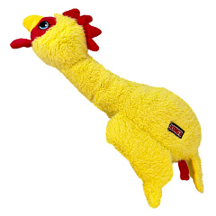 KONG Scruffs Chicken М'яка іграшка для великих собак Плюшевий Півень з суперпищалкою