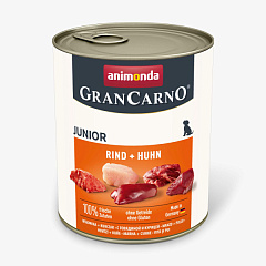 Безглютеновая консерва для щенков с Говядиной и Курицей Animonda Gran Carno Junior Beef & Chicken