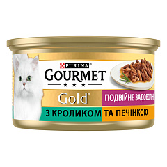 Консерва для котов Двойное Удовольствие с Кроликом и Печенью Purina Gourmet Gold Double Pleasure Rabbit & Liver
